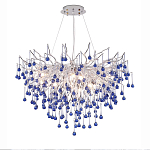 Люстра с синими стеклянными подвесками в форме капель FAIRYTREE Light варинант исполнения - 5 | Loft Concept в Тюмени