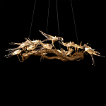 Люстра подвесная с прозрачными стеклянными птичками на ветвях Диаметр 100 см Serip Voa варинант исполнения - 7 | Loft Concept в Тюмени