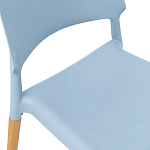 Пластиковый стул на ножках из массива бука Ferret Blue варинант исполнения - 4 | Loft Concept в Тюмени