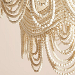 Двухъярусная круглая люстра волнистой формы украшенная белыми бусами Azure Beads Chandelier варинант исполнения - 2 | Loft Concept в Тюмени