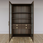 Дизайнерский шкаф витрина Elsa Dreams Walnut с 4-мя ящиками варинант исполнения - 6 | Loft Concept в Тюмени