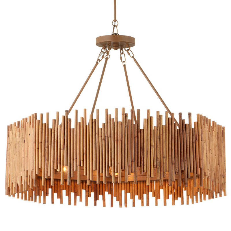 Люстра с абажуром из ротанга Wicker Furniture Бежевый в Тюмени | Loft Concept 