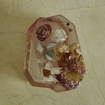 Шкатулка из эпоксидной смолы с цветами розовая Epoxy Resin Flowers Box Pink варинант исполнения - 2 | Loft Concept в Тюмени
