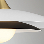 Подвесной светильник с плафоном в форме плоского купола и белой шарообразной лампой Eurofase варинант исполнения - 10 | Loft Concept в Тюмени