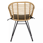 Стул с ротанговым плетением Wicker Half Chair с подлокотниками варинант исполнения - 2 | Loft Concept в Тюмени