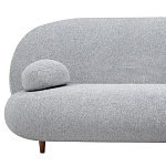 Двухместный диван с мягкой обивкой из ткани серый на деревянных ножках Michael Sofa Grey варинант исполнения - 4 | Loft Concept в Тюмени