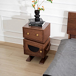 Тумбочка прикроватная с ящиком и дверцей Робот Robot Desk варинант исполнения - 3 | Loft Concept в Тюмени