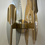 Бра с двумя плафонами дымчатого и янтарного цвета Vertical Glass варинант исполнения - 3 | Loft Concept в Тюмени