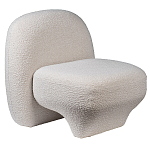 Кресло без подлокотников с обивкой из белой ткани букле Pacification варинант исполнения - 1 | Loft Concept в Тюмени