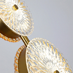  Подвесной светильник с плафонами из рельефного стекла Peony Glass Bronze Two варинант исполнения - 4 | Loft Concept в Тюмени