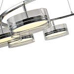 Люстра светодиодная с 8-ю прозрачными плафонами цилиндрической формы из акрила и стекла с пультом для регулировки света Glass Lamp Chromium варинант исполнения - 1 | Loft Concept в Тюмени