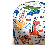 Пуф детский круглый с принтом Dinosaurs CHILDHOOD варинант исполнения - 2 | Loft Concept в Тюмени