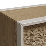 ТВ тумба 2 двери и 2 ящика с подсветкой на рельефном фасаде Warm Industrial варинант исполнения - 7 | Loft Concept в Тюмени