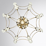 Люстра подвесная из металла с хрустальными подвесками прозрачного цвета Quasar 41 варинант исполнения - 4 | Loft Concept в Тюмени