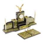 Настольный письменный набор из змеевика  и бронзы с декором в виде орла в подарочной упаковке Successful Leader варинант исполнения - 2 | Loft Concept в Тюмени