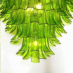 Люстра из семи ярусов зеленого стекла Independence варинант исполнения - 4 | Loft Concept в Тюмени