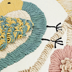 Чехол на подушку с кисточками и вышивкой птиц Ethnic mix Birds Rect варинант исполнения - 3 | Loft Concept в Тюмени