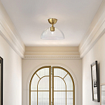 Потолочный светильник с широким полусферическим плафоном из прозрачного стекла Alora Mood варинант исполнения - 7 | Loft Concept в Тюмени