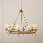 Люстра из кованого железа с отделкой плетеной веревкой и сусальным золотом Parisian Style варинант исполнения - 4 | Loft Concept в Тюмени