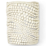Настенный бра декорированный деревянными белыми круглыми бусинами White Wooden Beads Wall Lamp варинант исполнения - 1 | Loft Concept в Тюмени