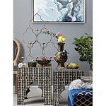 Блюдо черного цвета из фрафора на бронзовых ножках Eden Garden porcelain and bronze варинант исполнения - 6 | Loft Concept в Тюмени