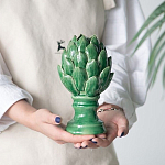 Статуэтка в виде артишока из зелёной керамики с глянцевыми лепестками Artichoke Decor  варинант исполнения - 4 | Loft Concept в Тюмени