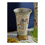 Ваза из фарфора на бронзовом основании Turquoise Blooming Garden варинант исполнения - 5 | Loft Concept в Тюмени