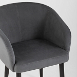 Мягкое кресло на металлических ножках Shaggy Dark Grey варинант исполнения - 5 | Loft Concept в Тюмени