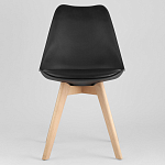 Стул с основой из пластика и мягким сиденьем Arvika Black варинант исполнения - 2 | Loft Concept в Тюмени