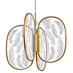 Люстра с гравировкой на акриловых плафонах Gravyura Bronze D 50 см варинант исполнения - 1 | Loft Concept в Тюмени