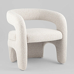 Кресло дизайнерское для лаунж зоны жемчужного цвета Pearl Lounge варинант исполнения - 1 | Loft Concept в Тюмени