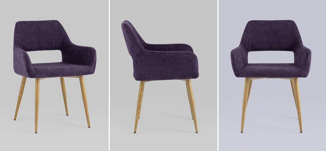Стул NEASAN Chair Фиолетовый Велюр Стул NEASAN Chair Фиолетовый Велюр - Loft-Concept в Тюмени