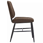 Стул с темно-коричневой обивкой из экокожи Benderson варинант исполнения - 2 | Loft Concept в Тюмени