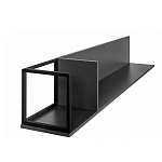 Полка навесная открытая цвета графит Strict Lines  варинант исполнения - 5 | Loft Concept в Тюмени