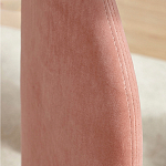 Обеденный стол со стеклянной столешницей и розовыми ножками с тканевой обивкой Wrigley варинант исполнения - 2 | Loft Concept в Тюмени