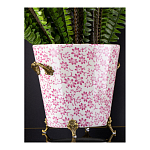 Кашпо из белого фарфора с розовым цветочным орнаментом Eden Garden варинант исполнения - 5 | Loft Concept в Тюмени