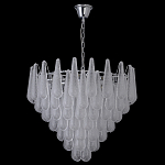 Люстра с подвесками из рифленного стекла в форме капель Textured Glass Chandelier варинант исполнения - 6 | Loft Concept в Тюмени