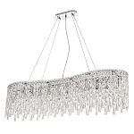 Люстра подвесная вытянутой формы с хрустальными подвесками Ludivine Lighting варинант исполнения - 1 | Loft Concept в Тюмени
