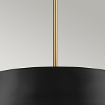 Подвесной светильник с конусовидным металлическим абажуром черного цвета Kichler варинант исполнения - 14 | Loft Concept в Тюмени