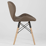 Стул с коричневым сиденьем из экокожи JEROEN варинант исполнения - 2 | Loft Concept в Тюмени