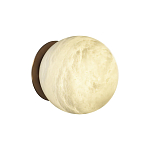 Настенно-потолочный светильник с плафоном в форме шара из алебастра Cryptocrystalline Stone варинант исполнения - 1 | Loft Concept в Тюмени