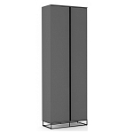 Двухдверный шкаф цвета графит Strict Lines варинант исполнения - 1 | Loft Concept в Тюмени