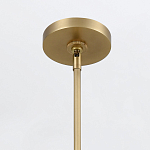 Подвесной светильник линейный латунного цвета в кожаном коричневом чехле и декоративными ремешками Alora варинант исполнения - 5 | Loft Concept в Тюмени