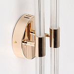 Бра с круглым основанием золотого цвета и двумя вертикальными плафонами Hex Scaffold варинант исполнения - 4 | Loft Concept в Тюмени