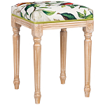 Банкетка из натурального бука золотистая с изображением птиц и цветов Blooming Bird варинант исполнения - 2 | Loft Concept в Тюмени