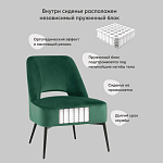 Мягкое кресло в зеленом велюре ALBA варинант исполнения - 8 | Loft Concept в Тюмени