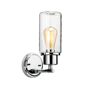 Бра с цилиндрическим прозрачным плафоном из стекла с пузырьками Elstead Lighting