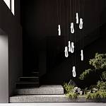 Подвесной светильник белого цвета с изогнутым плафоном Flow Loop варинант исполнения - 7 | Loft Concept в Тюмени