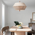 Люстра из дуба с веревчатым абажуром Rope Oak Chandelier варинант исполнения - 4 | Loft Concept в Тюмени