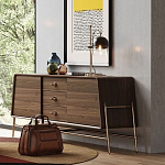 Дизайнерский комод трапециевидной формы с ручками и основанием золотого цвета Armaria варинант исполнения - 1 | Loft Concept в Тюмени